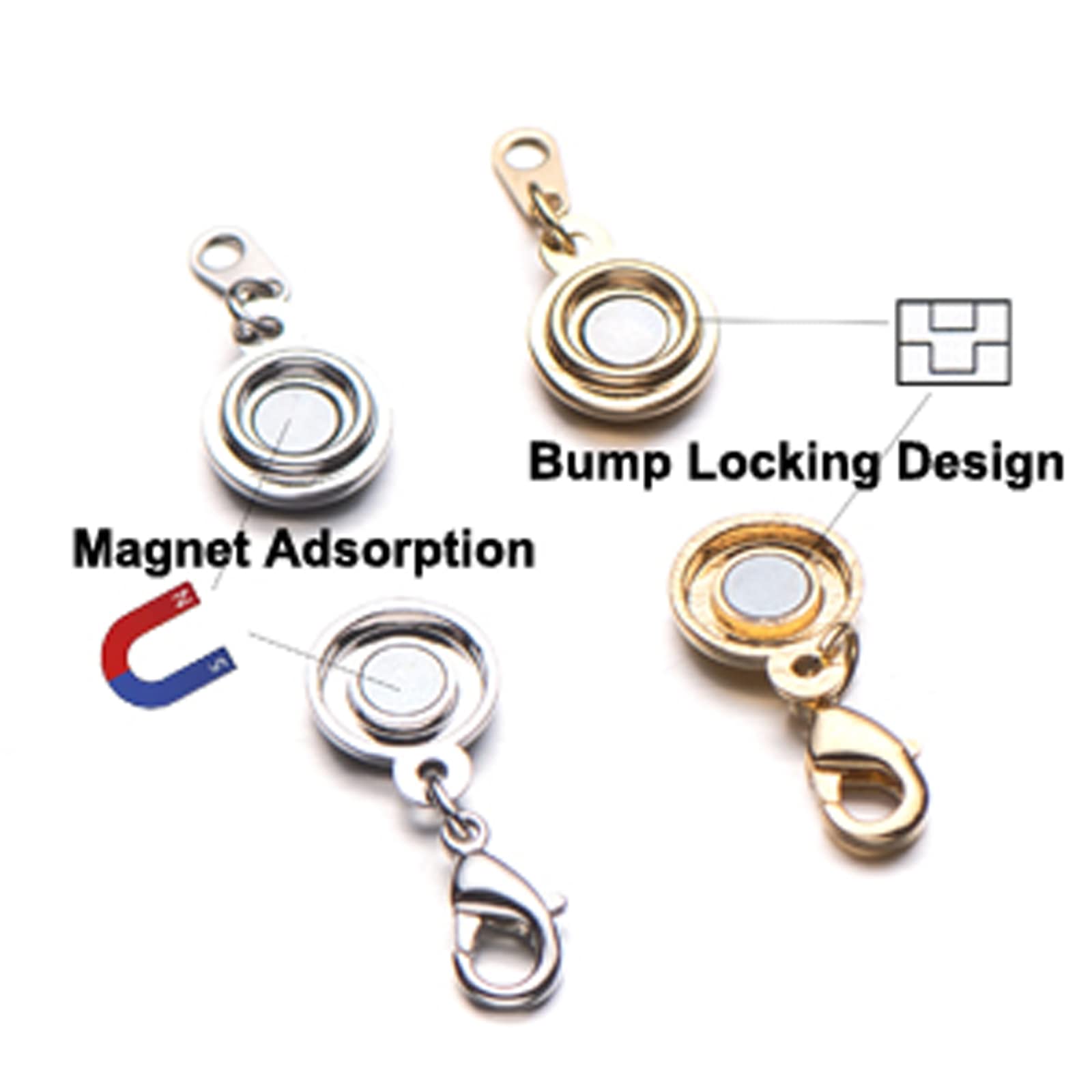 Amazon.com: Zpsolution Locking Magnetic Jewelry Clasp for Necklace